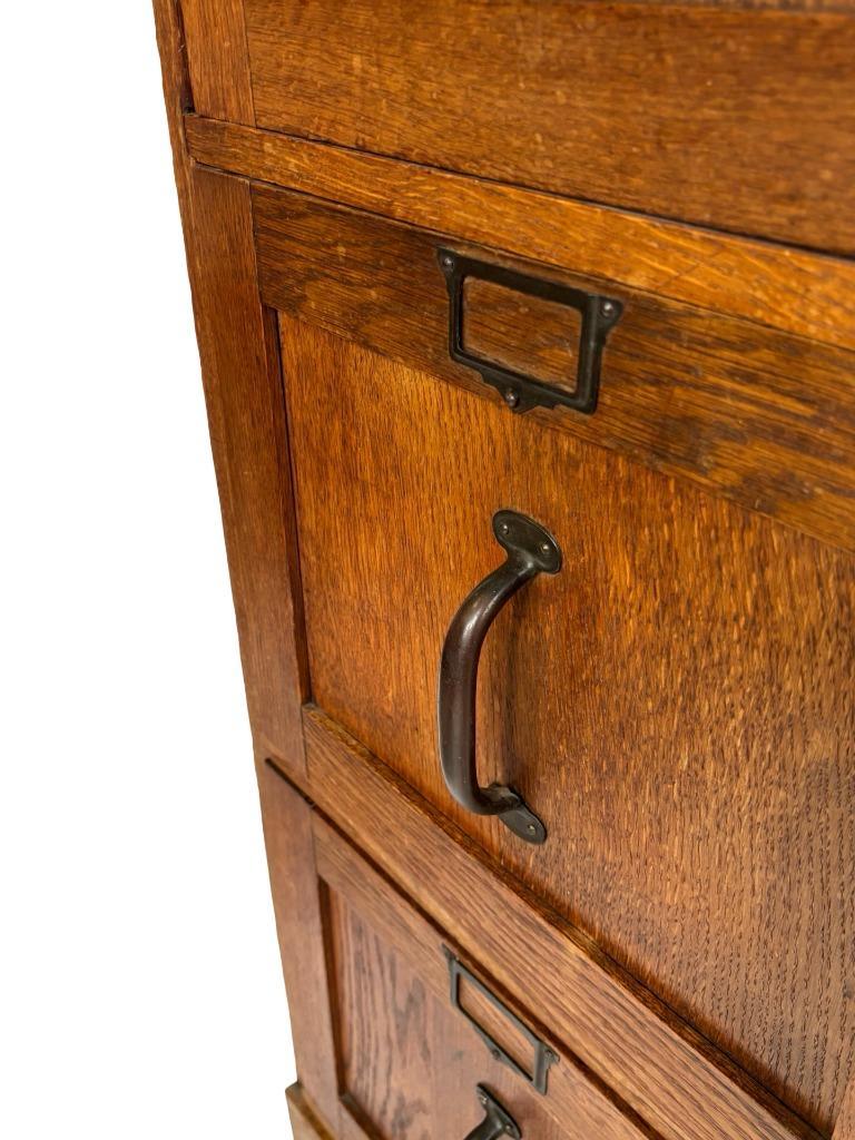 Antieke Oude Eiken Notariskast Eye Catcher Ladekast Jaren 30 image 14