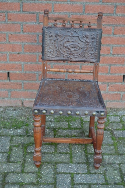 Eiken Stoeltje Antiek image 3