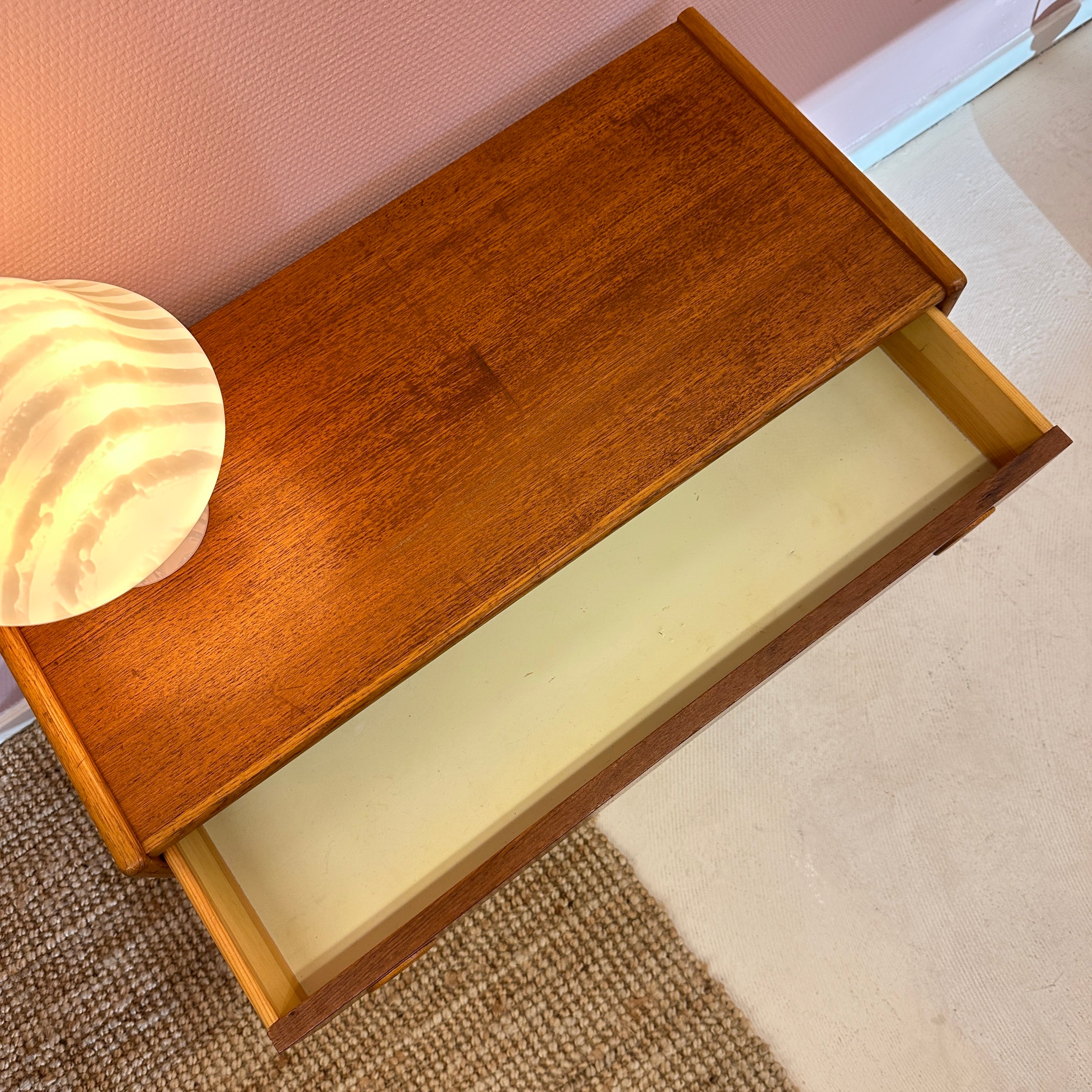1950's Swedish Mid-century Teak Side Table / Hall Cabinet image 8