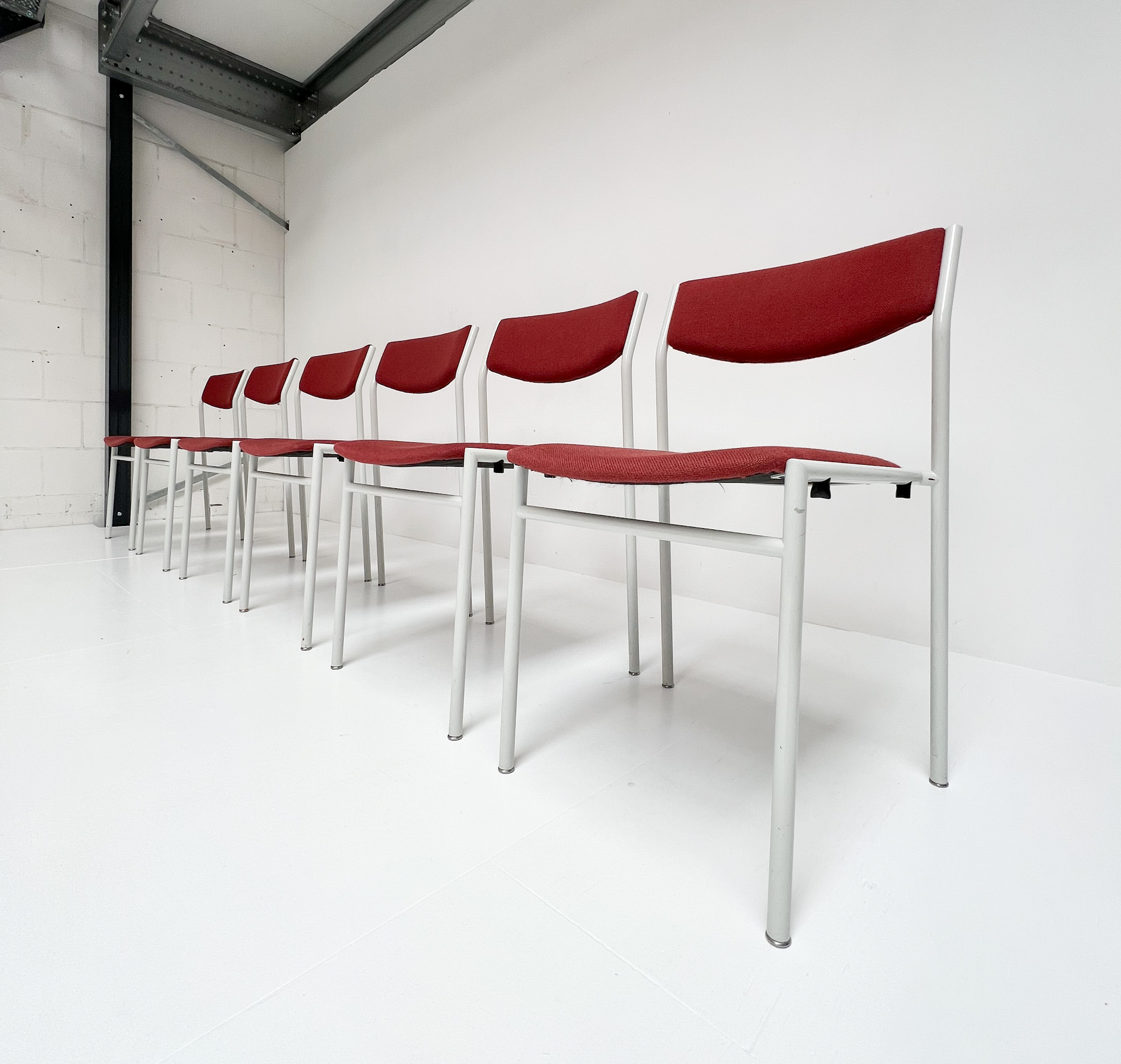 Set Van 6 Stapelbare Stoelen Van Gijs van der Sluis, 1970's image 4