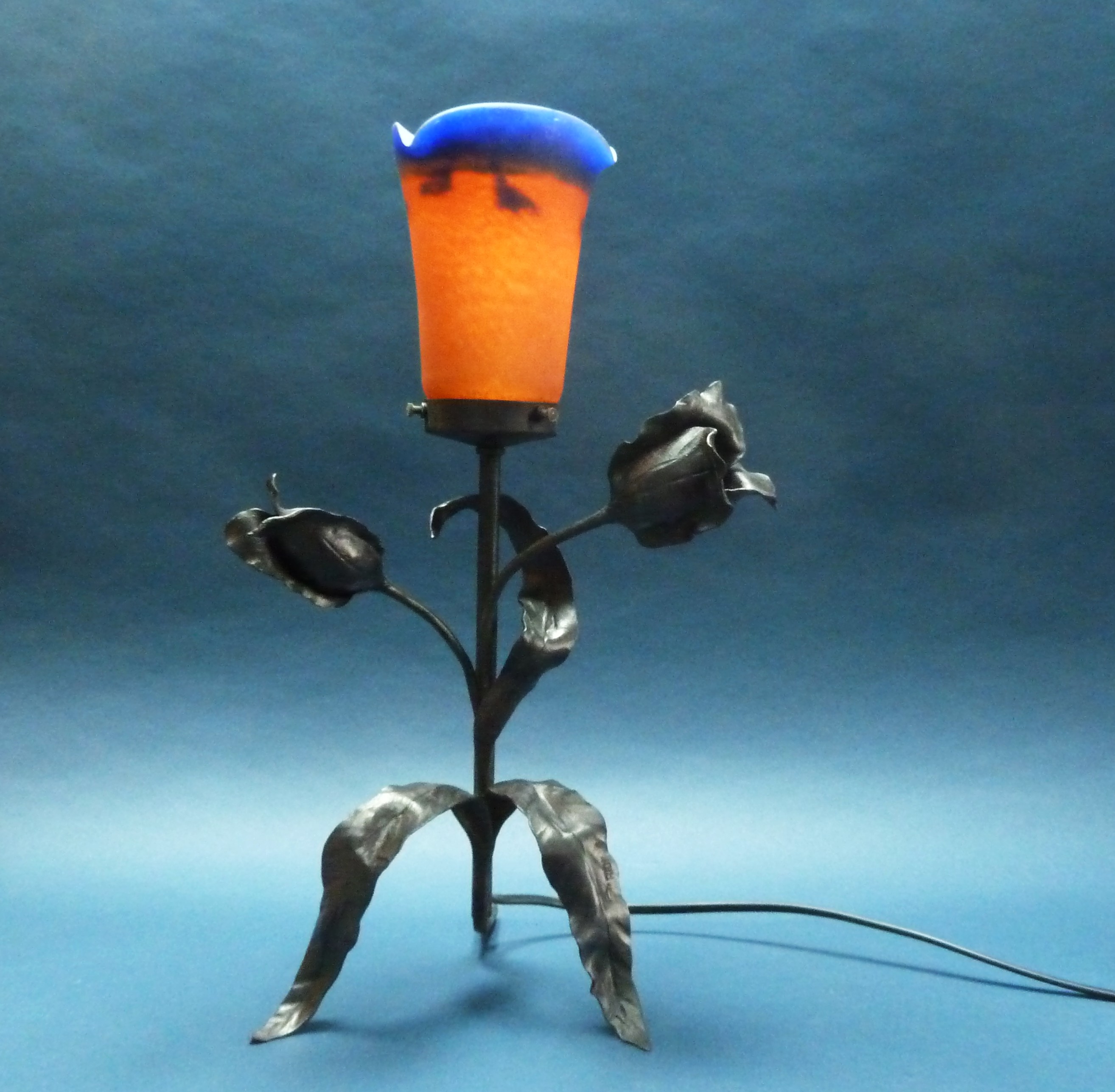 Art Deco Wrought Iron Lamp François Carion image 4