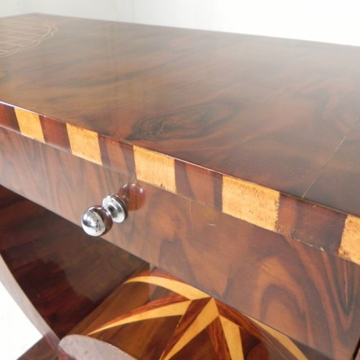 Art Deco Stijl Consoletafel Met Verschillende Soorten Ingelegd Hout image 20