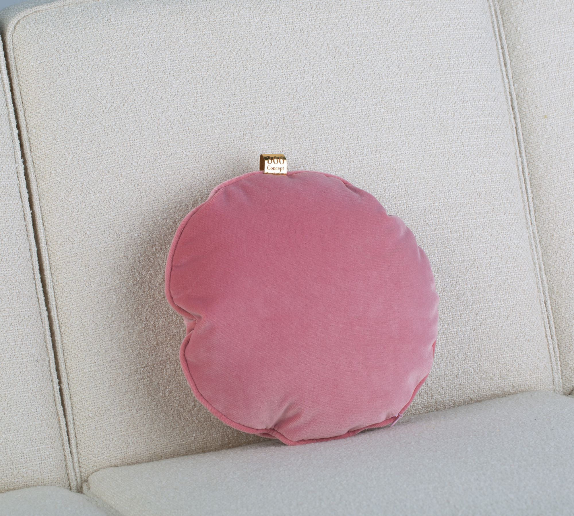 366 Concept Kussen Circle Cushion Velvet Roze Ø 30Cm Inclusief Vulling image 2