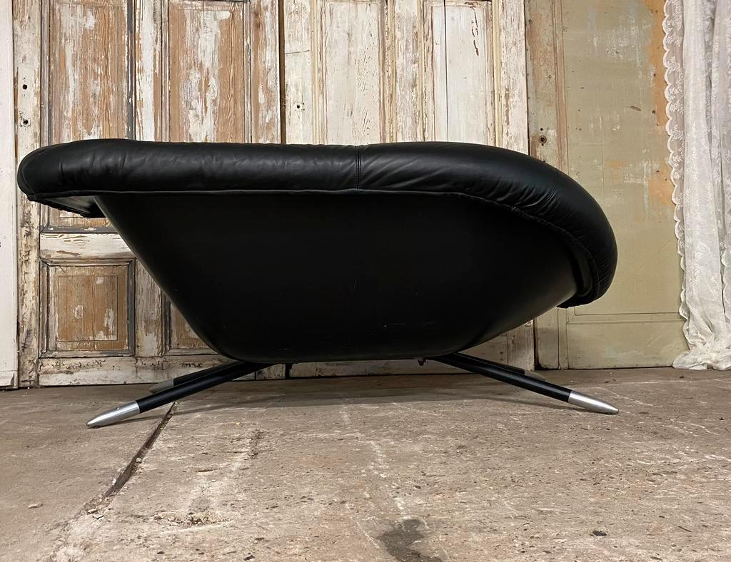 Leolux El Nido Design Bank, Tweezits. Zwart Leder. image 6