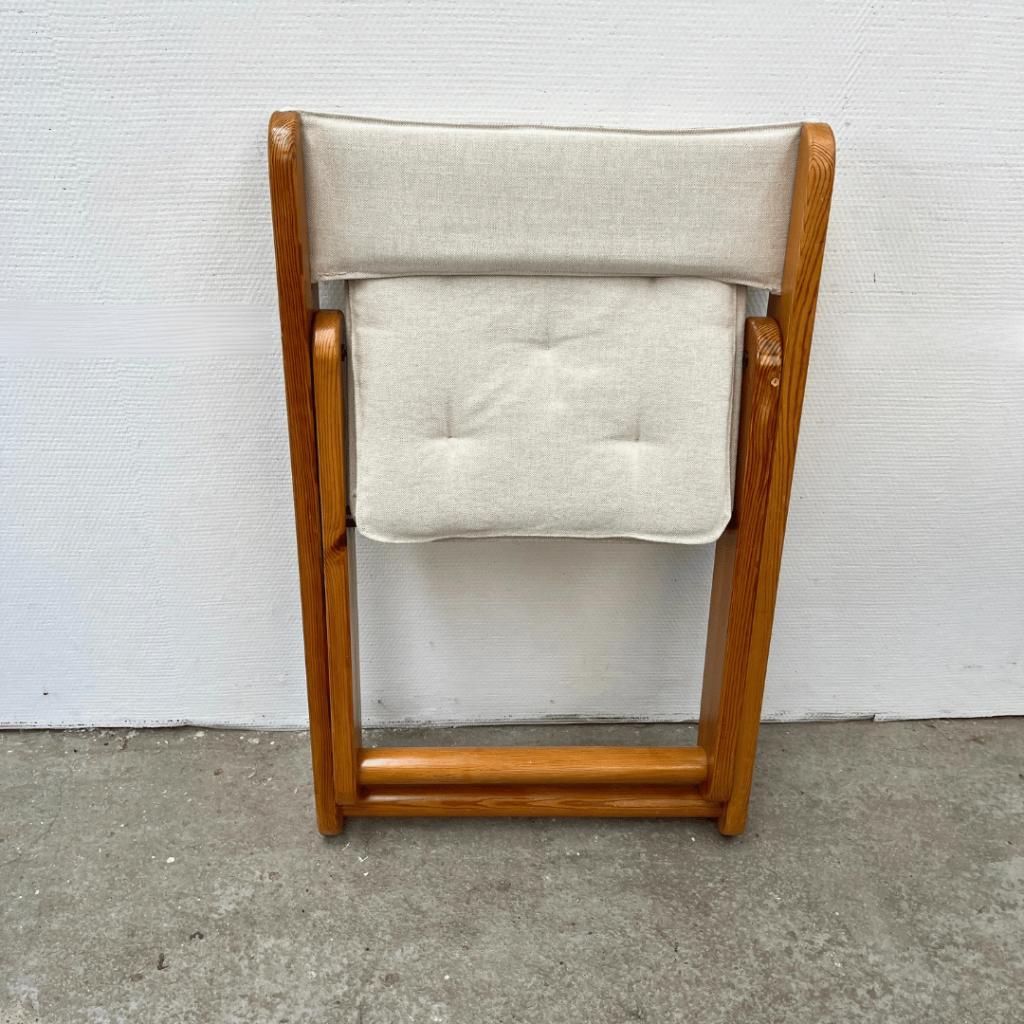 2 (of Meer) Vintage Grenen Klapstoel Kontiki - IKEA Stof Nw image 6