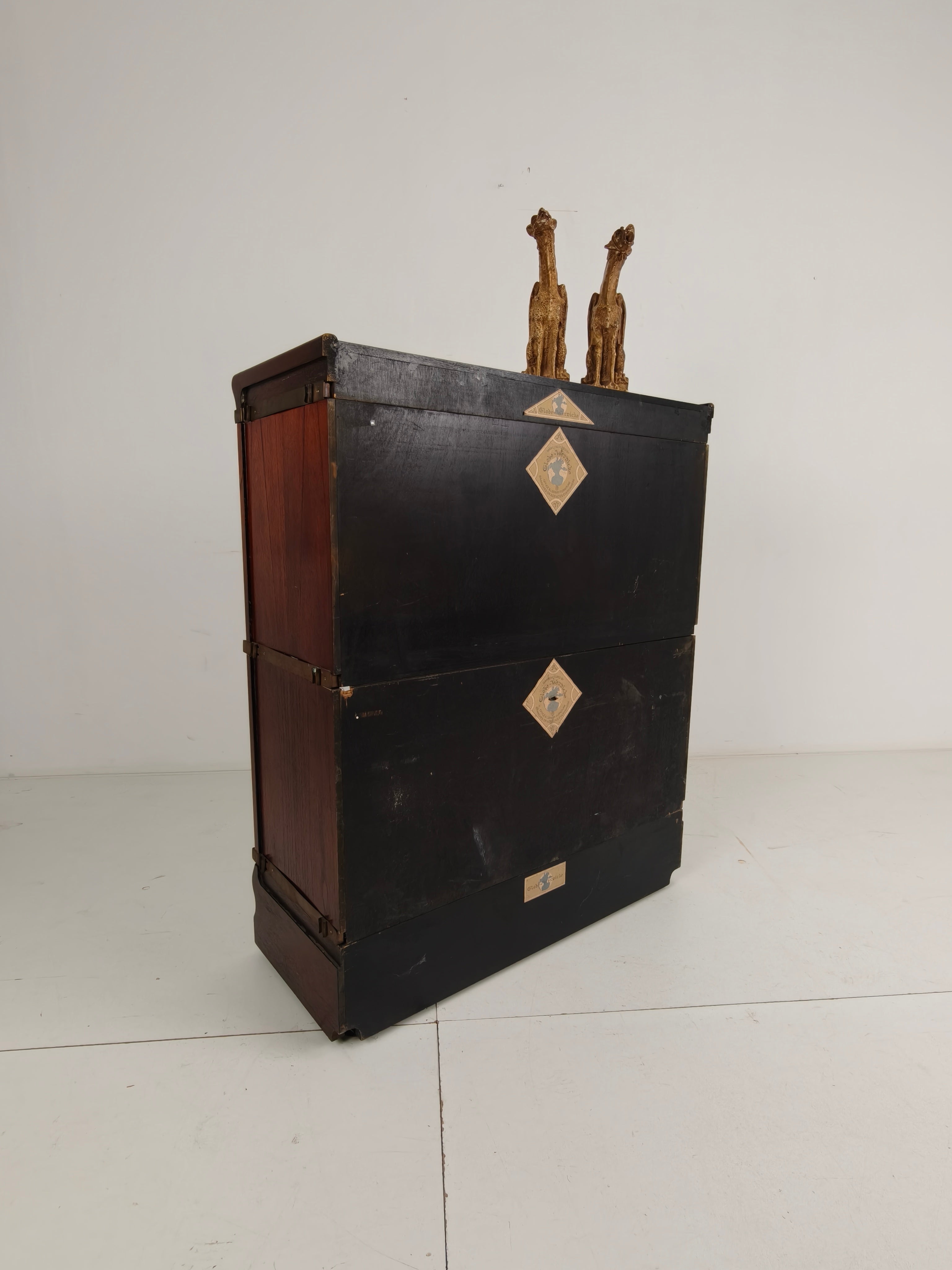 Mahonie Globe-wernicke Modulaire Boekenkast Met Onderladen image 7