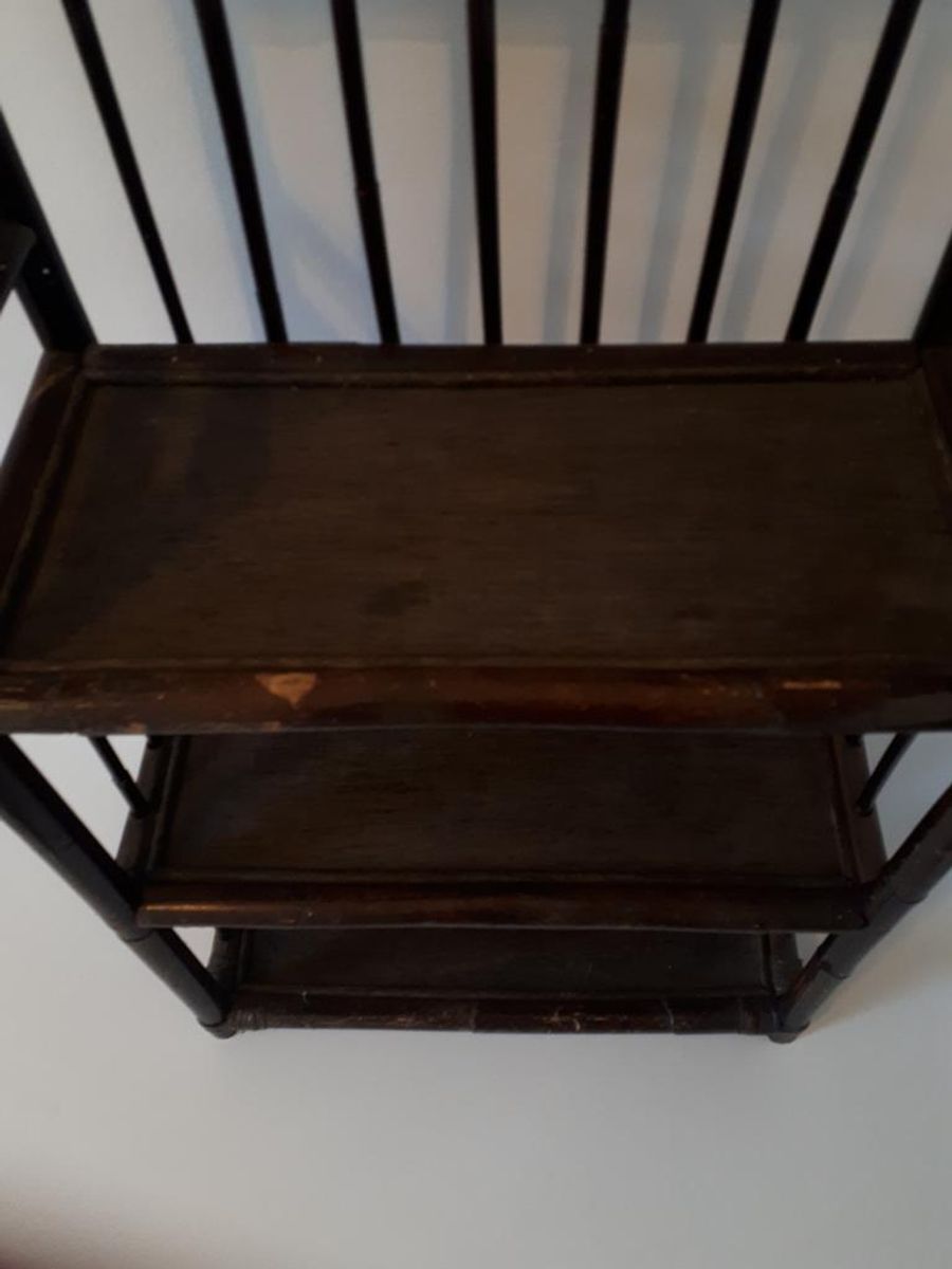 * Vintage Wandkastje Hangkast Muurkastje Bamboe Kast image 8