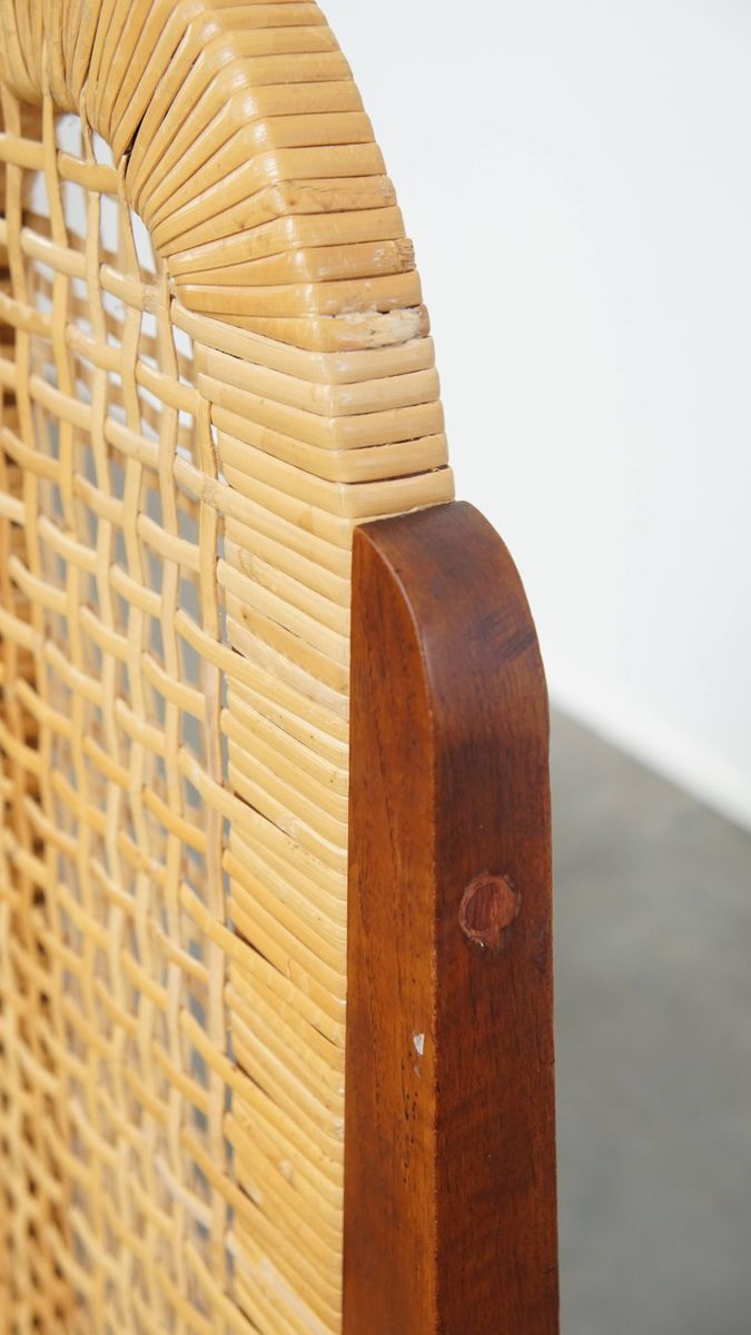 Leuke Set Van 2 Houten Art Deco Design Eetkamerstoelen Met Een Rieten Zitting En Rugleuning image 13