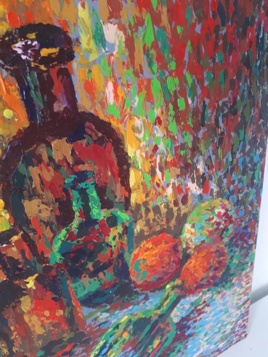 * Retro Schilderij Olieverf Op Bord Jaren 80 image 4