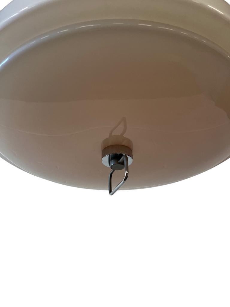 Vintage Witte Oranje Space Age Ufo Hanglamp / Luster image 4