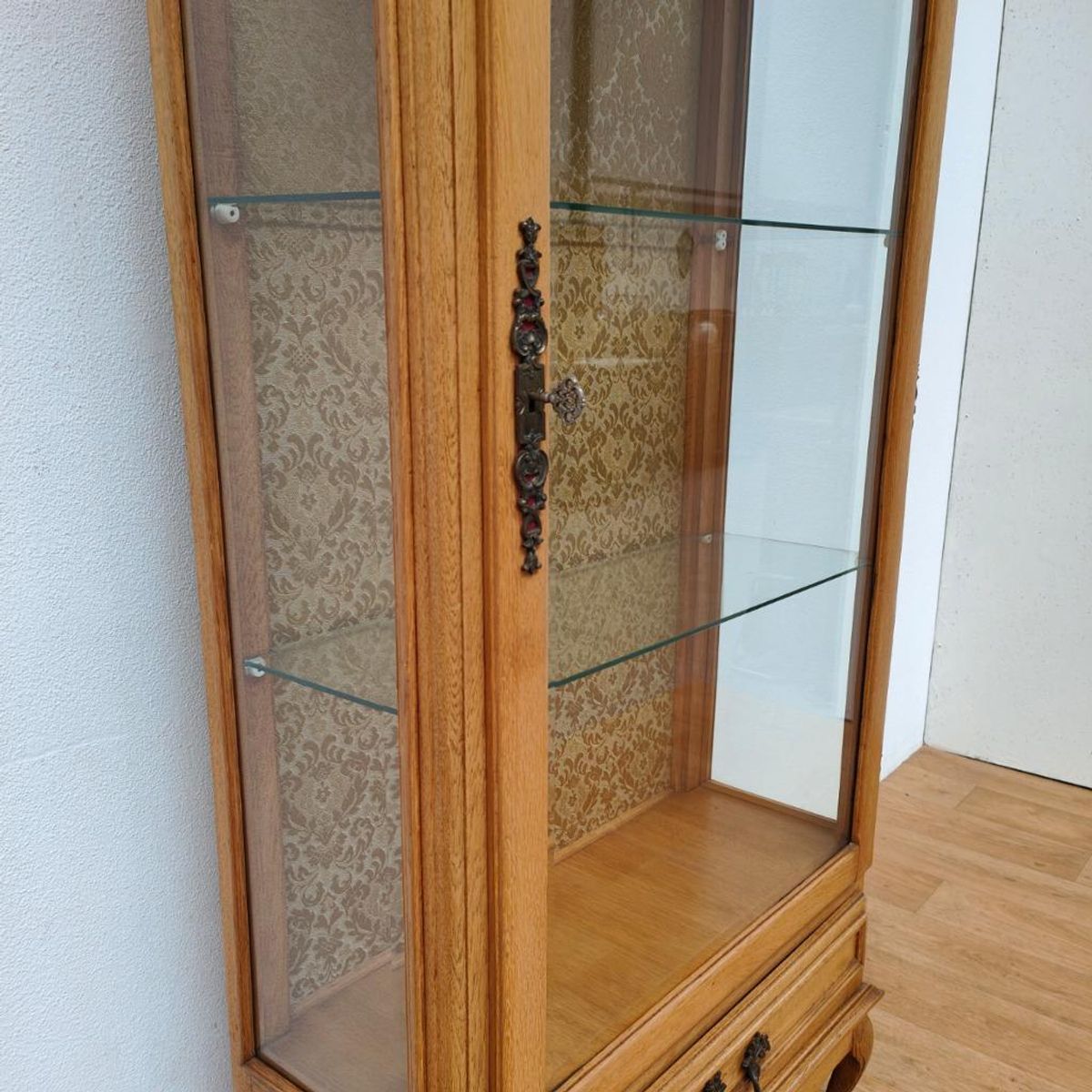 Antieke Vintage Houten Vitrinekast Wandkast Servieskast Kast image 16