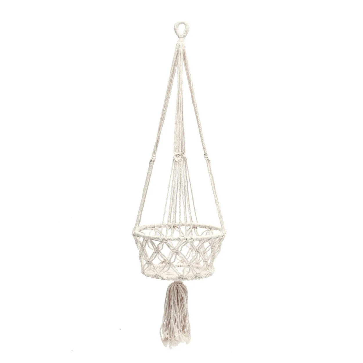 Bazar Bizar | De Macrame Planthanger - Wit - L image 2