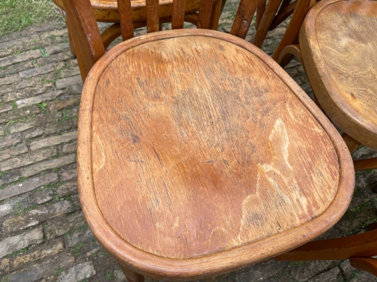 6 + 1 Baumann Bistrostoelen Keukenstoeln Café Stoelen Frans image 7