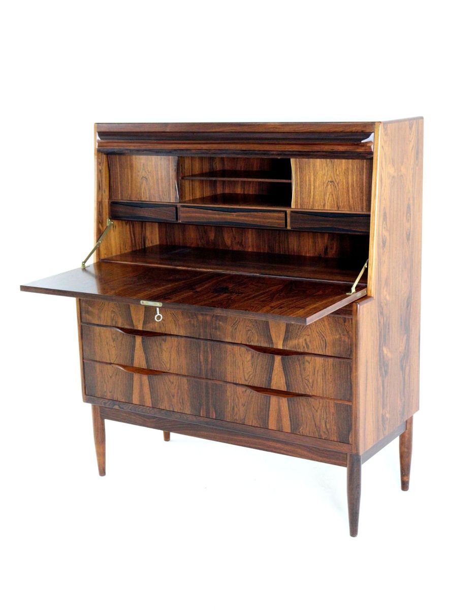 Erling Torvits Voor Klim Møbelfabrik Palissander Secretaire Bureau Kast Vintage Deens image 7