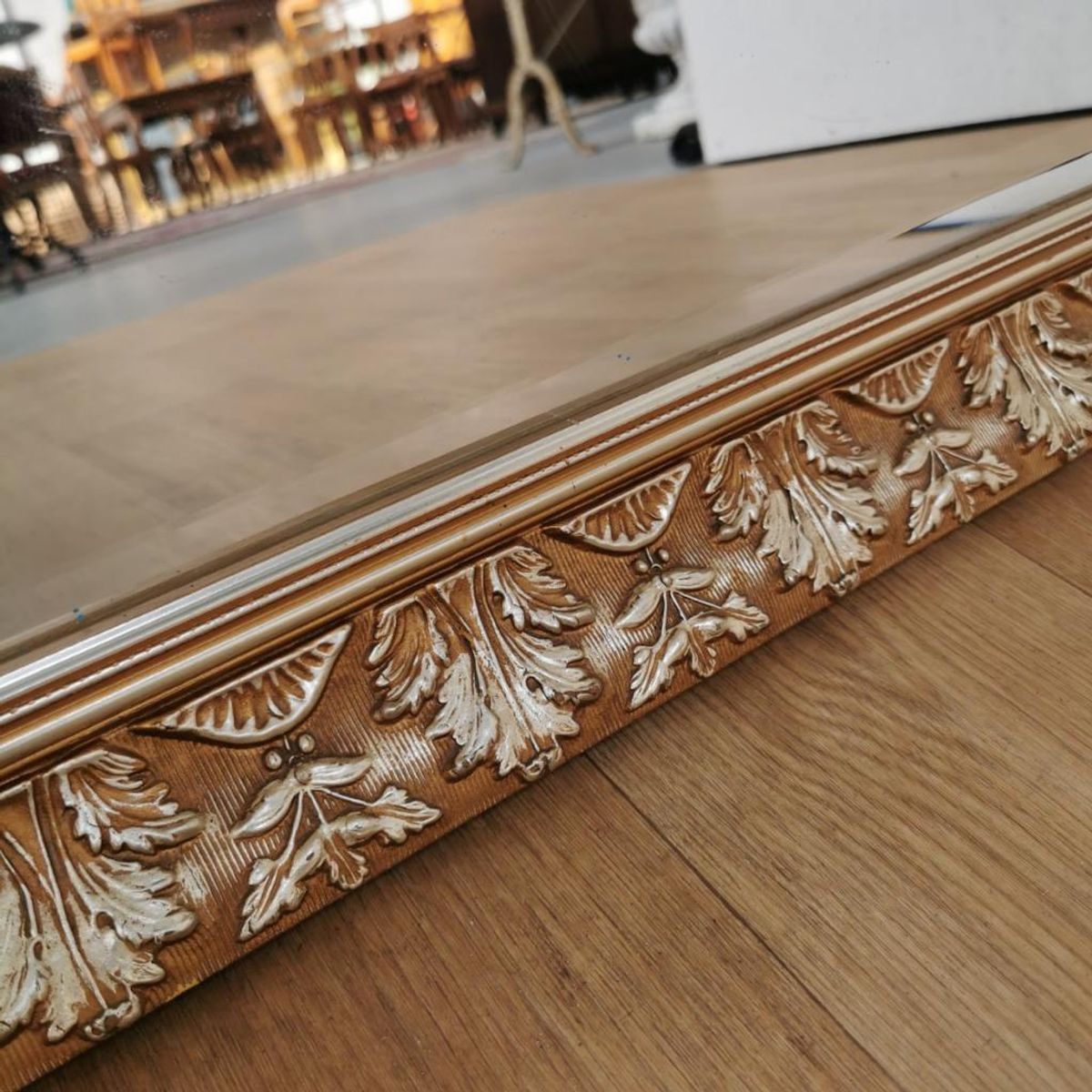 Grote Vintage Goudkleurige Hollywood Chic Schouwspiegel Spiegel Facet Geslepen image 14