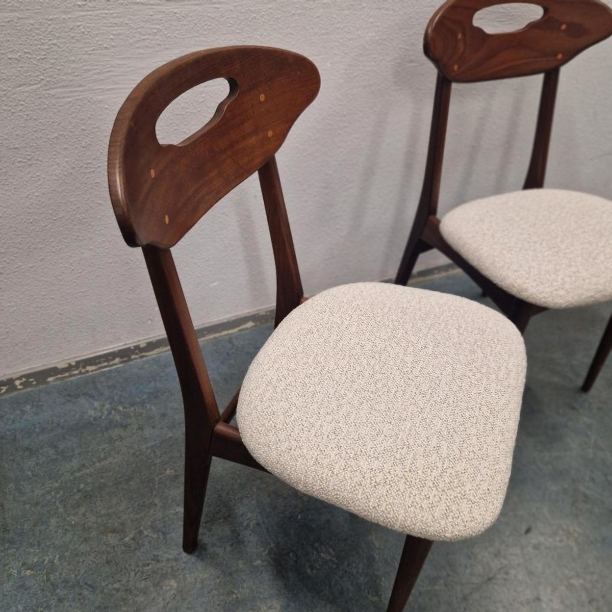 Nieuw Bekleed ! Deense Stoelen Set Van 4 Vintage Stoelen image 17