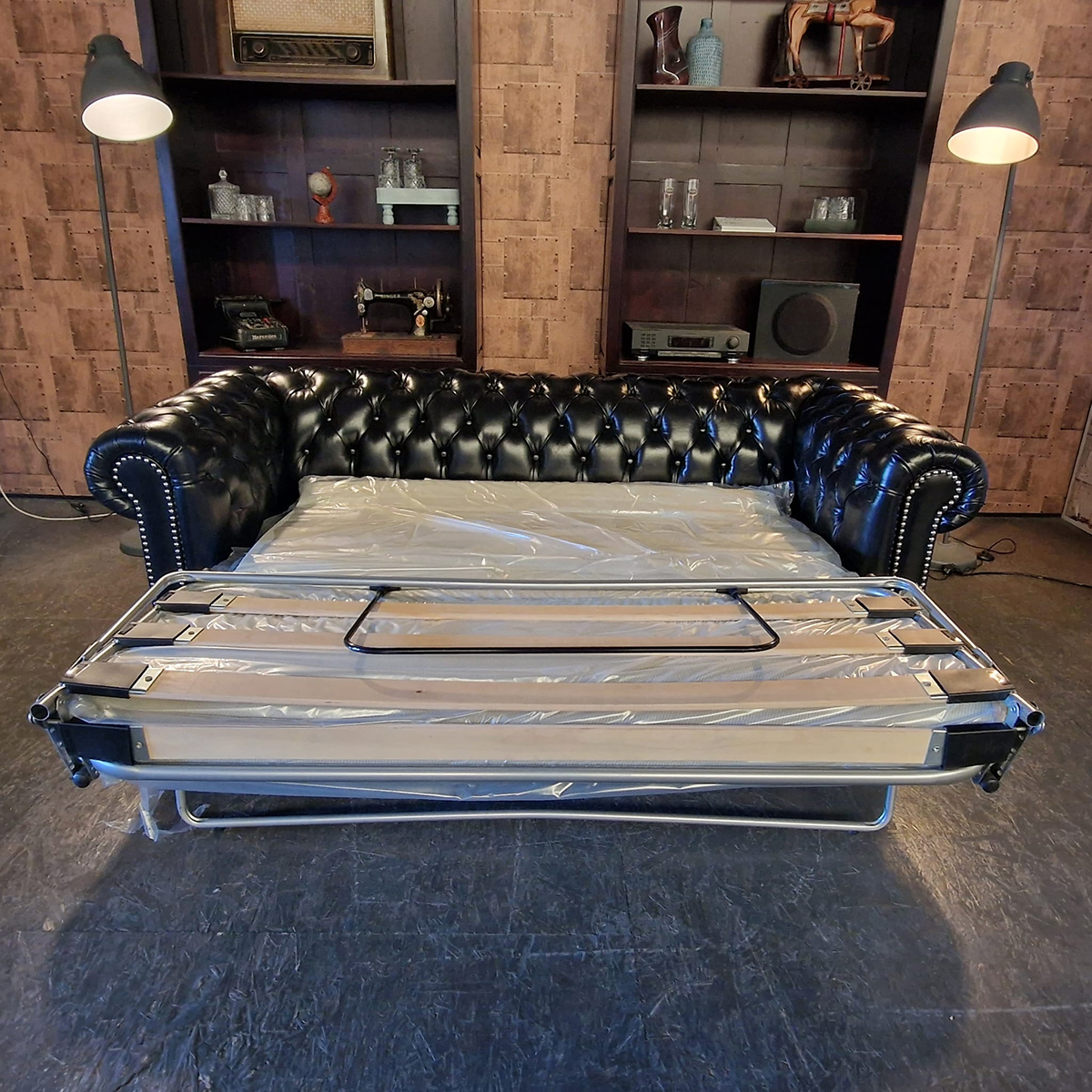 Chesterfield Brighton Slaapbank - Zwart image 6