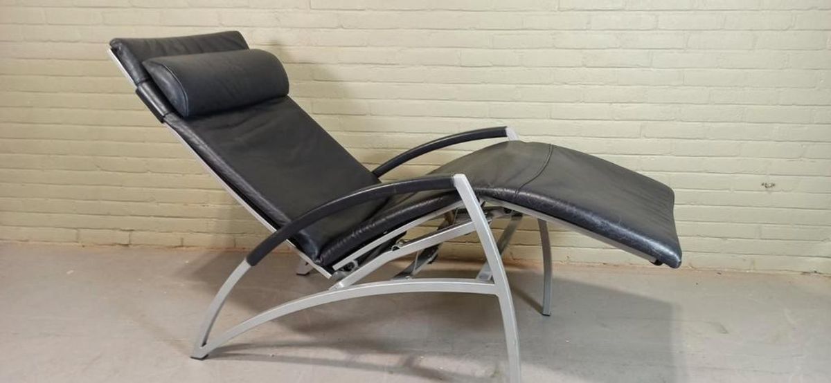 Vintage Interprofil 'pax' Design Leren Recliner Fauteuil image 6
