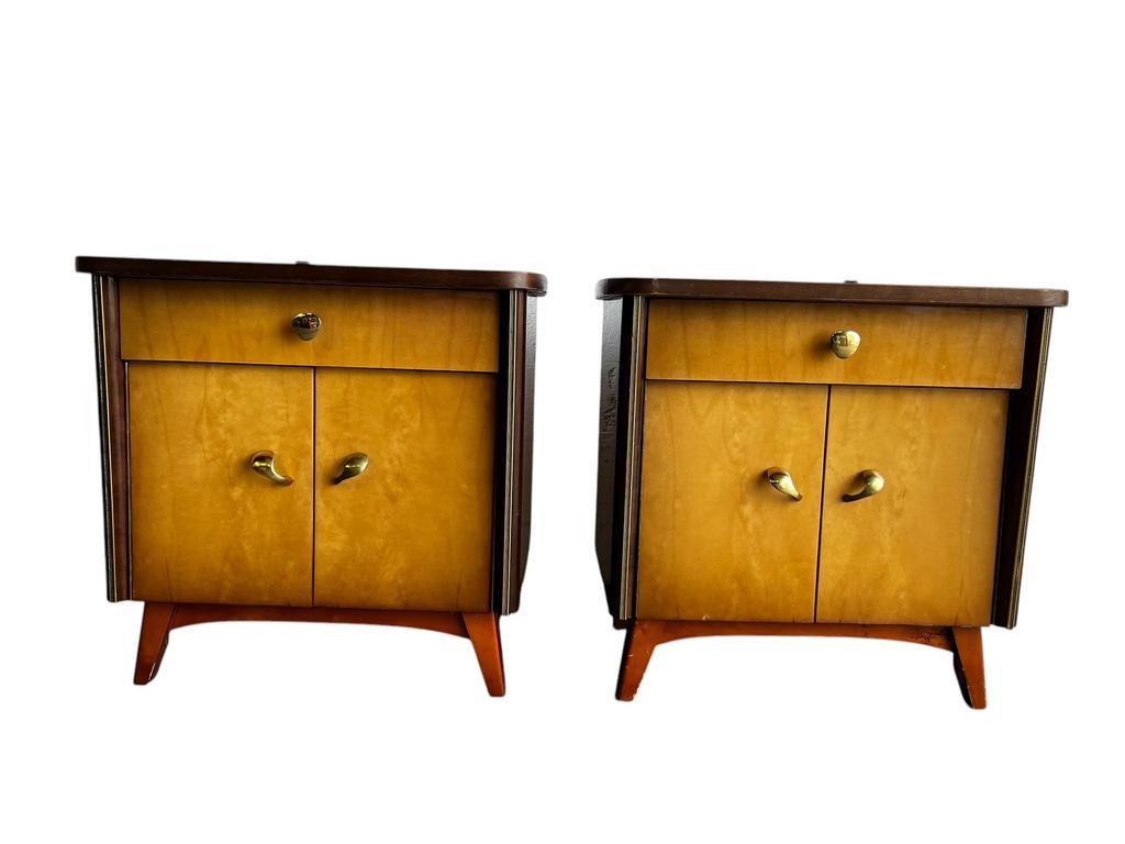 Set Van 2 Vintage Mini Kastjes / Nachtkastjes image 10