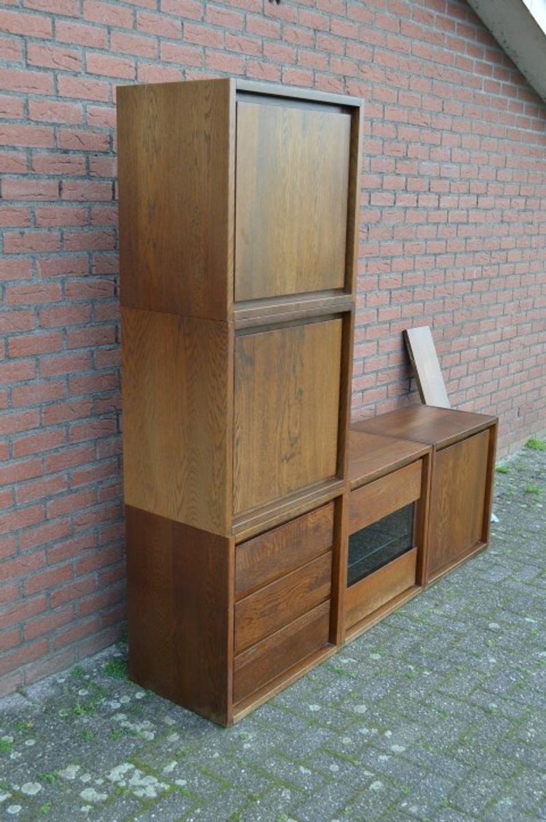 Blokkenkast Eiken Met 1 Muur Schap image 2