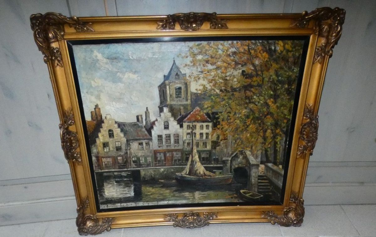 Nederlands Stadsaanzicht Johannes Karel Leurs (1865-1938) image 2