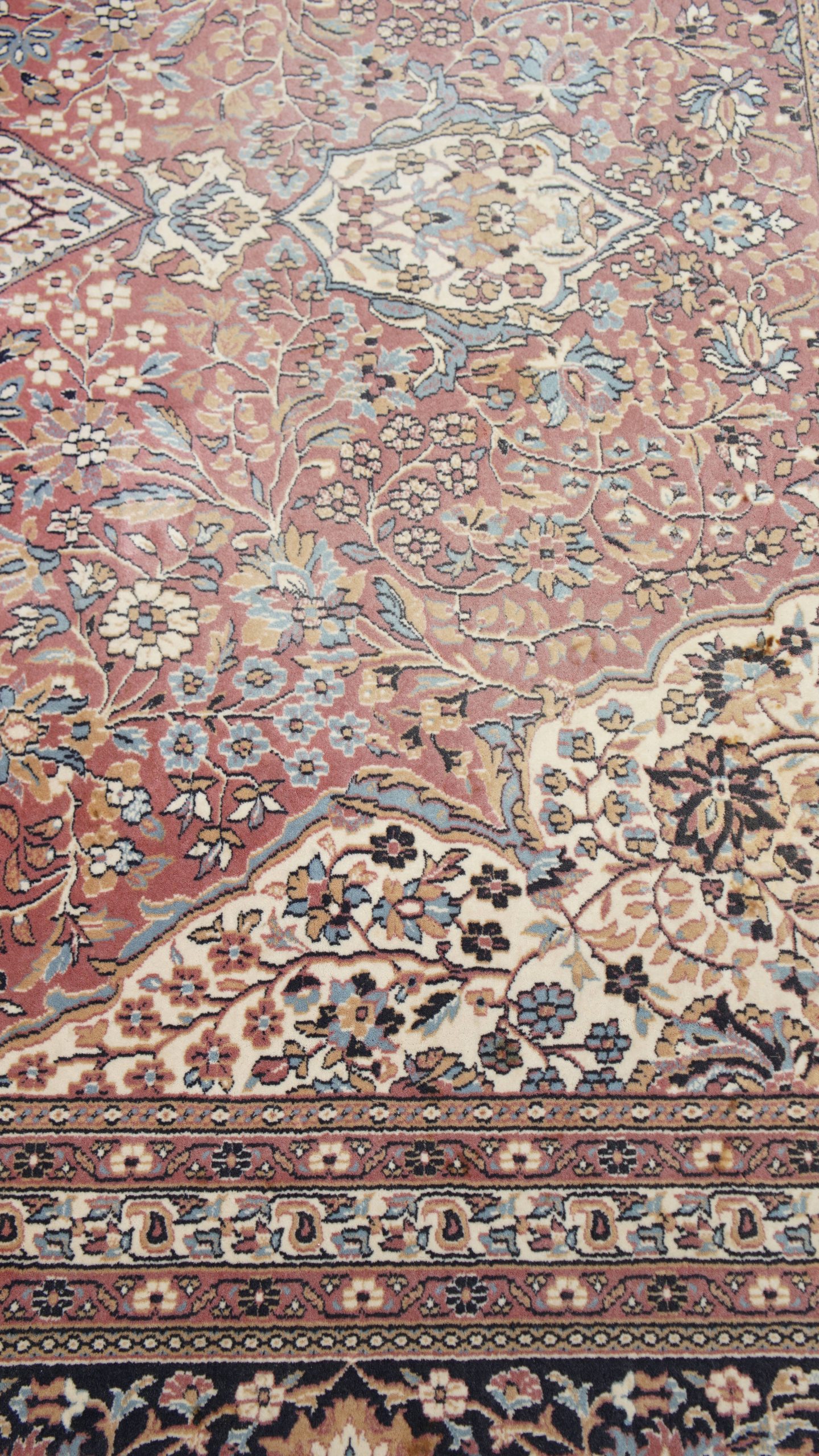 Groot Vintage Wollen Vloerkleed In Oosterse Stijl Met Rustige Kleuren 350x250cm image 6