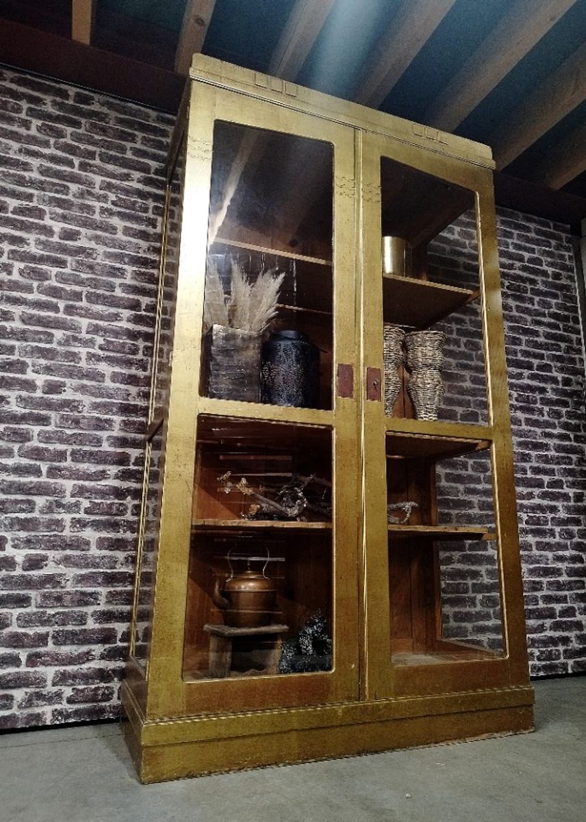 Oude Vitrinekast / Schoolkast / Apothekerskast / Buffetkast image 5