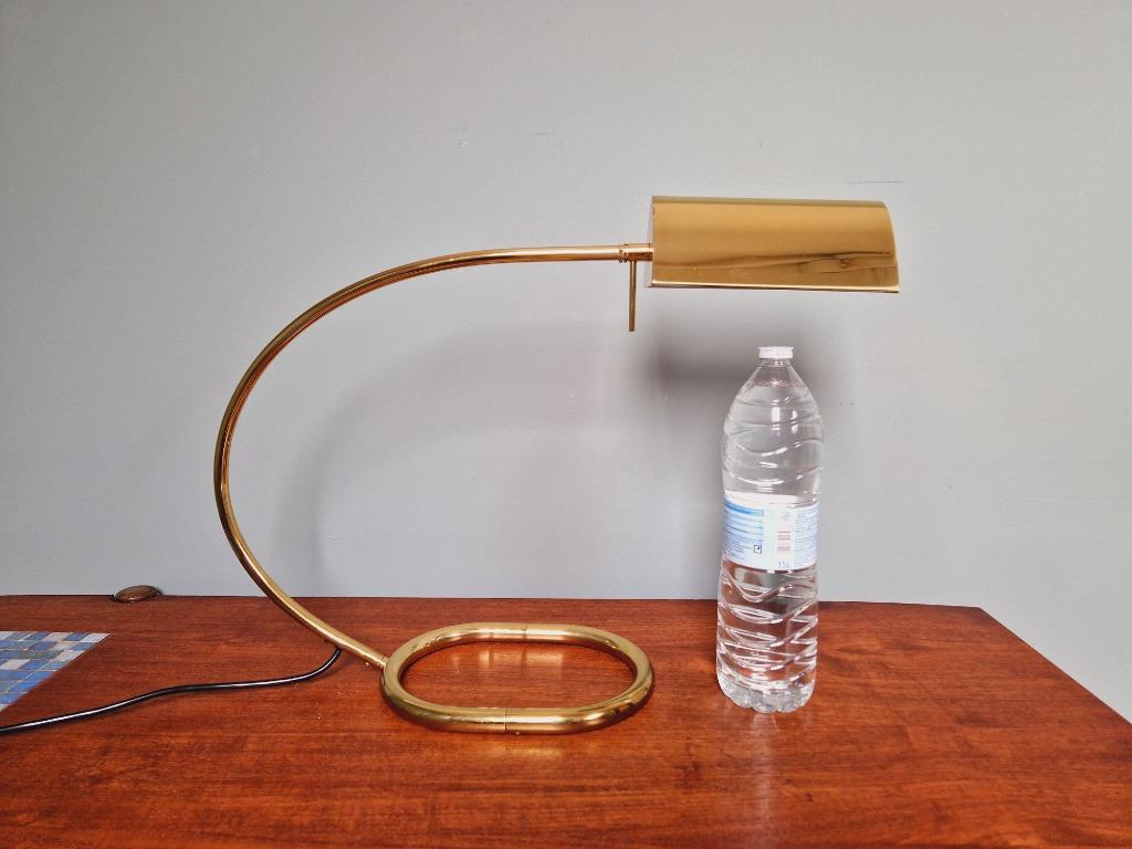 Grote Koperen Bureaulamp, Cosack Leuchten, 1970 image 20