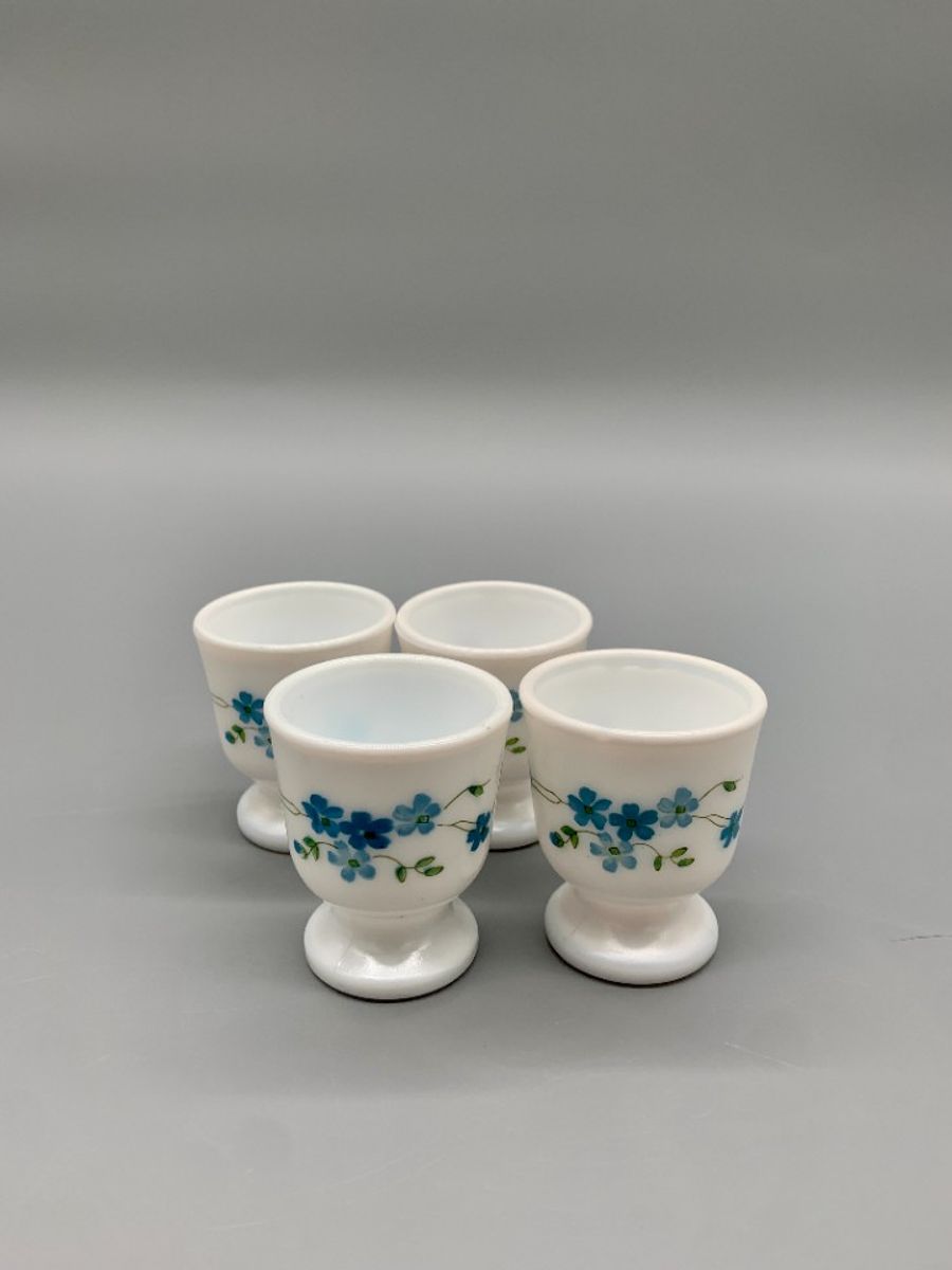 Vintage Arcopal France Veronica Eierdopjes Set Van 6 image 3