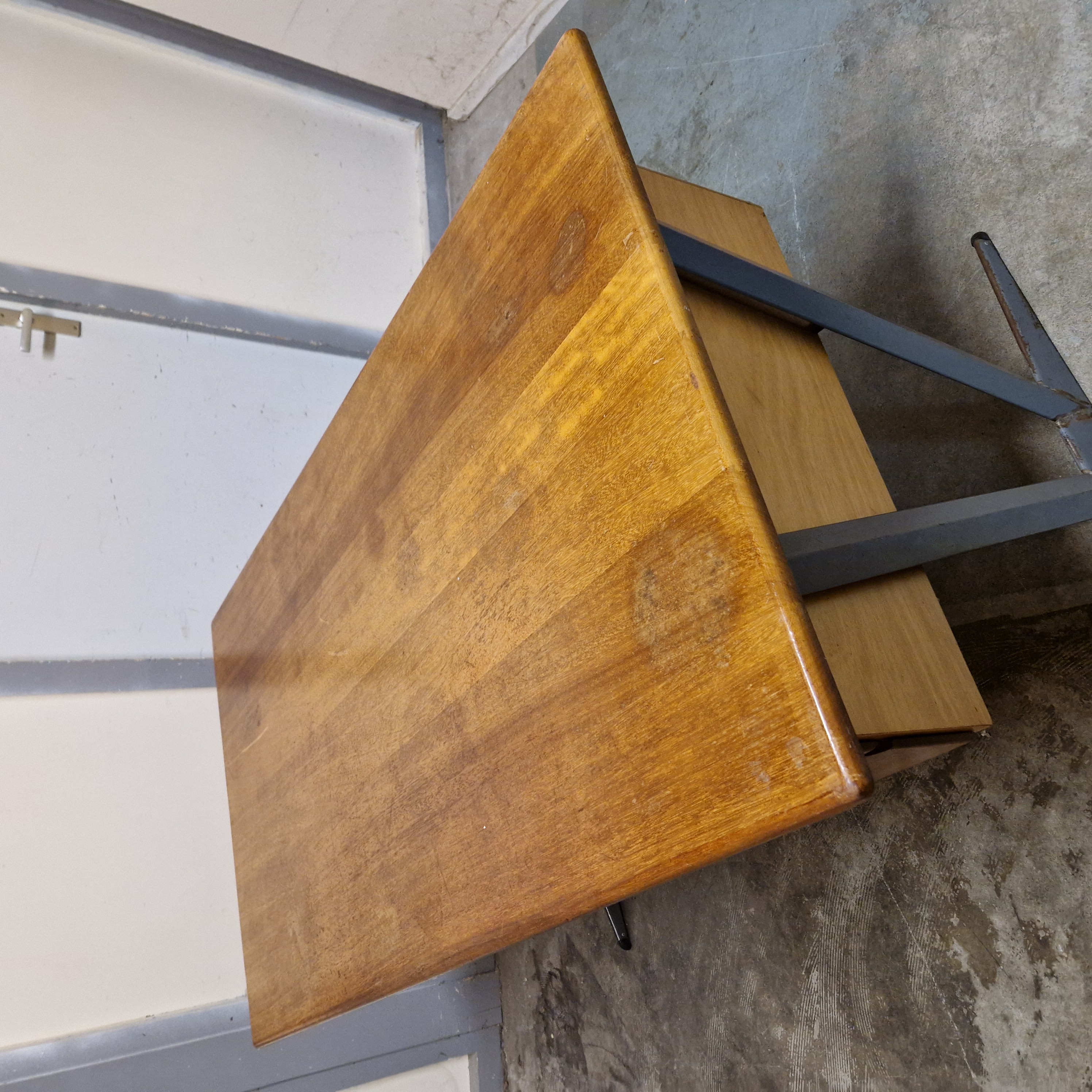 Vintage Teakhouten Bureau Jaren 50 Jaren 60 Design Bureau image 5