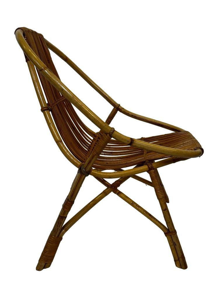 Vintage Set Van 4 Rotan Fauteuils Rohe Noordwolde 1960 image 5
