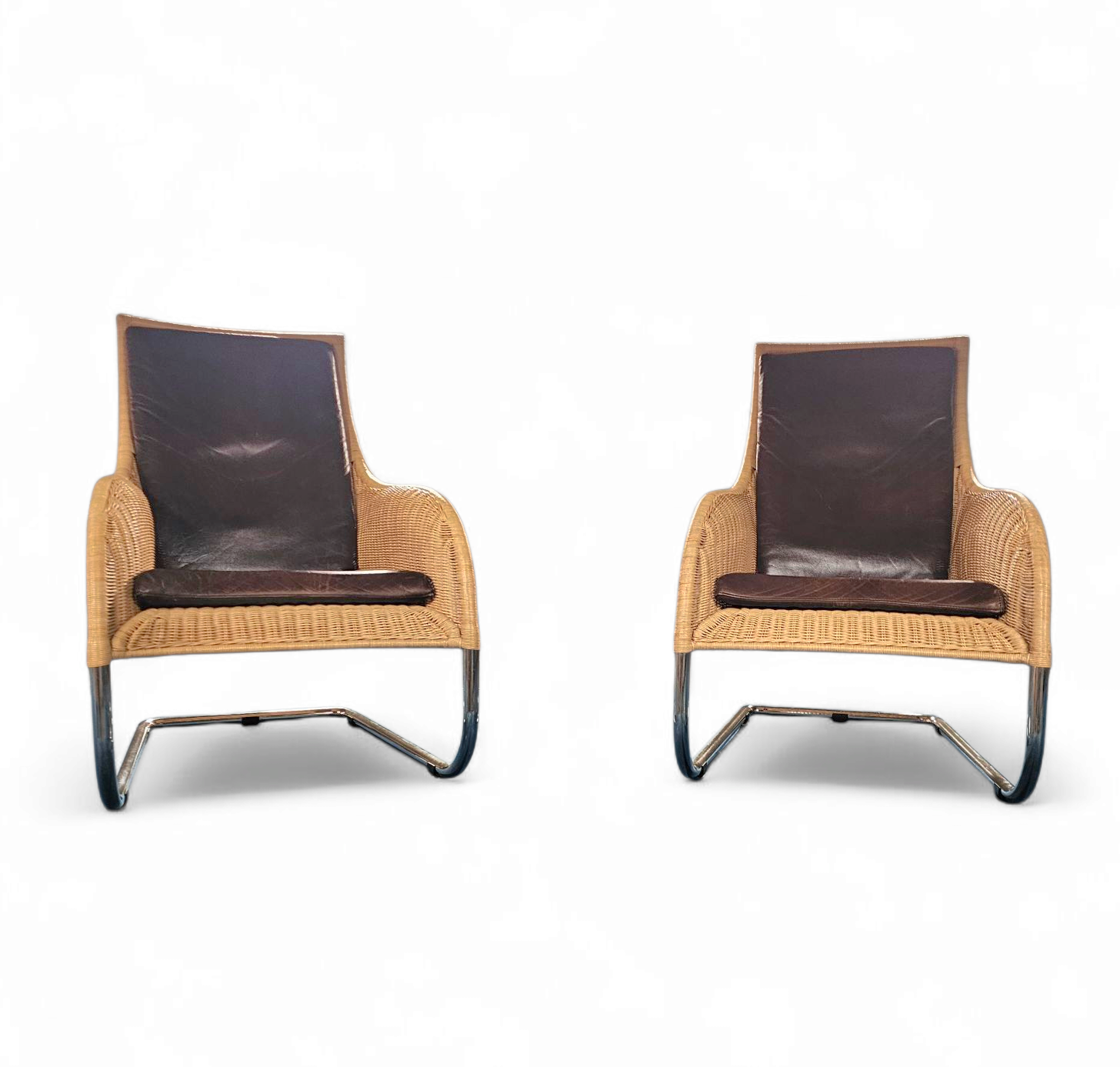 2 X Weighty Rattan Lounge Chair 1990s image 5