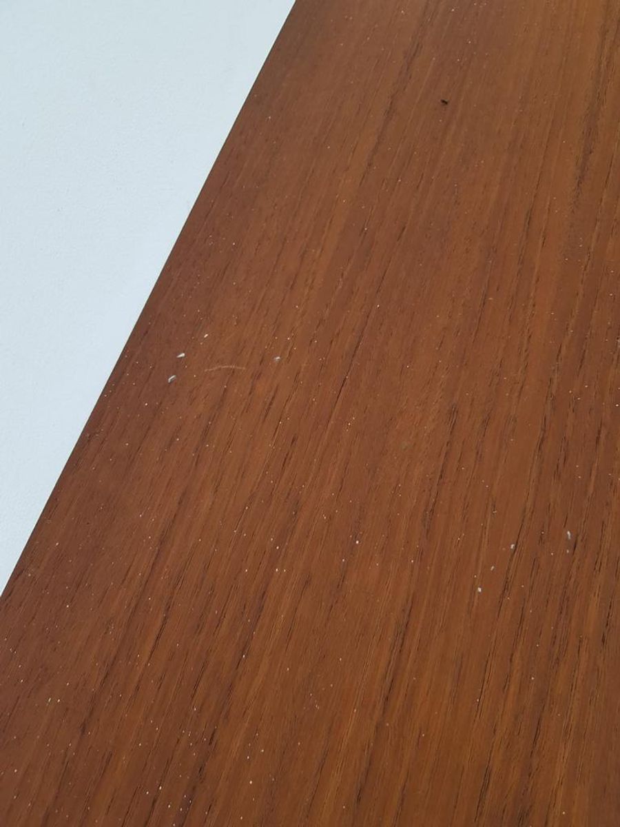 2 Vintage Teak Houten Deense Kastje Glazen Deurtjes Keuken image 5