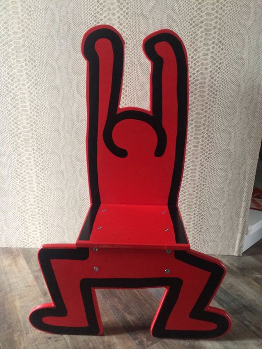 Keith Haring Kinderstoel / Decoratief Object Rood (nieuw!) image 13