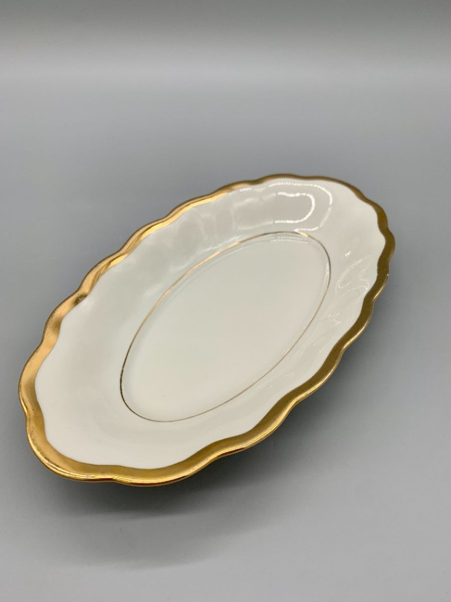 Koenigszelt Vintage Serveerschaaltje Roomwit/goud image 3