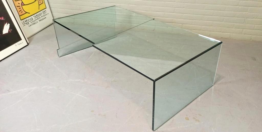 Vintage Design Glazen Salontafel, Postmoder image 3