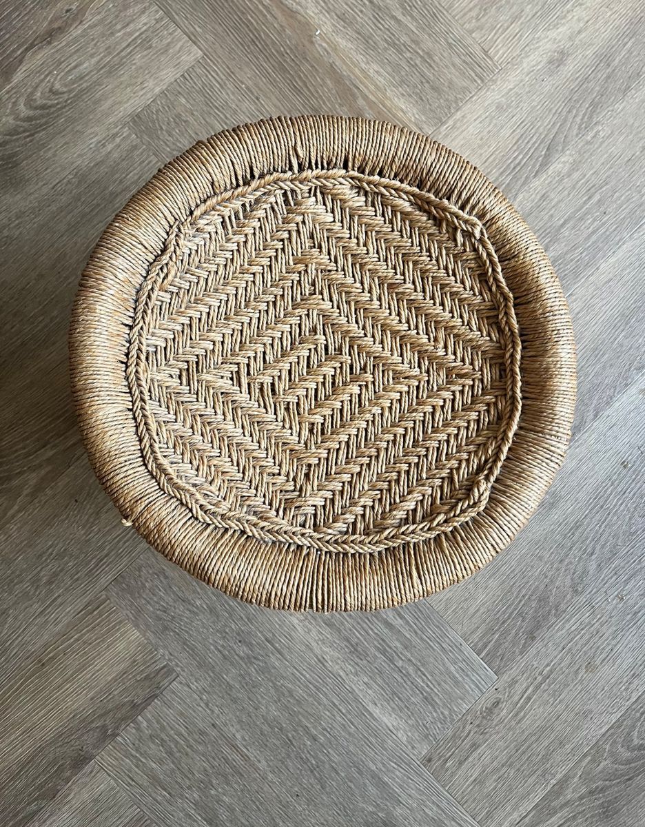 Vintage Bamboe - Jute Krukje/bijzettafeltje image 5