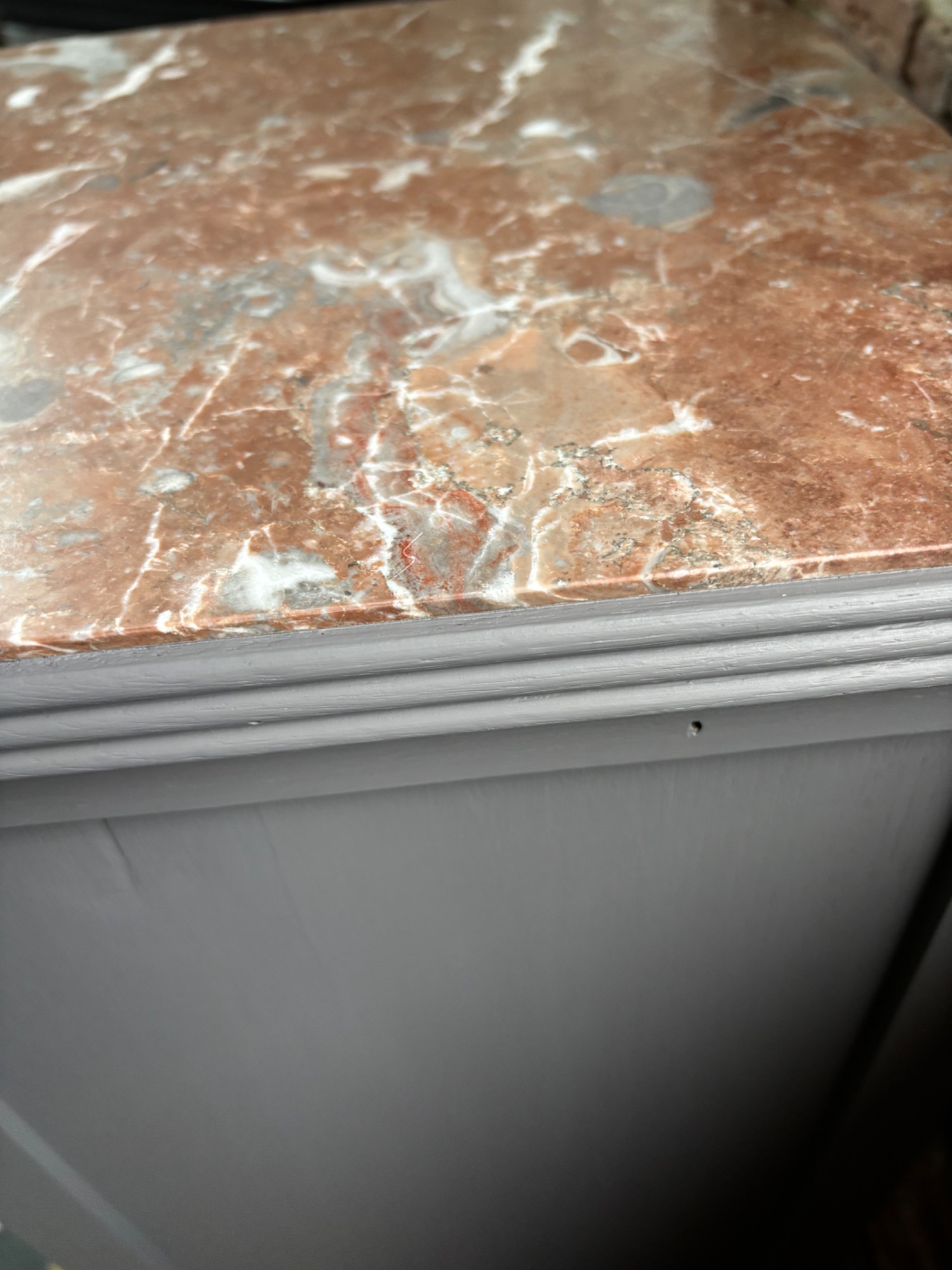 Grijs Nachtkastje Marmer Blad image 9