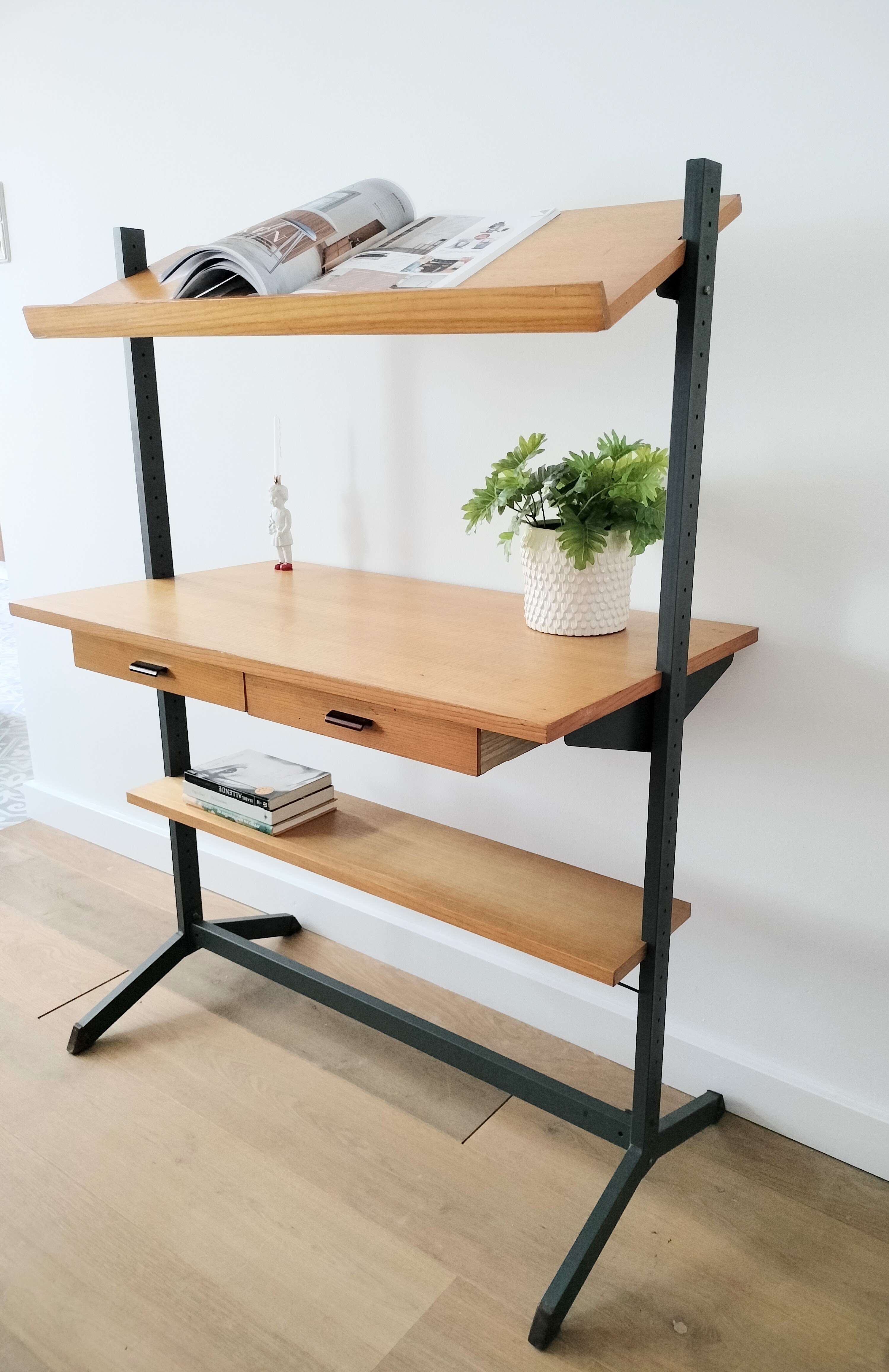 Vintage Vrijstaand Wandsysteem, Secretaire Olof Pira image 9