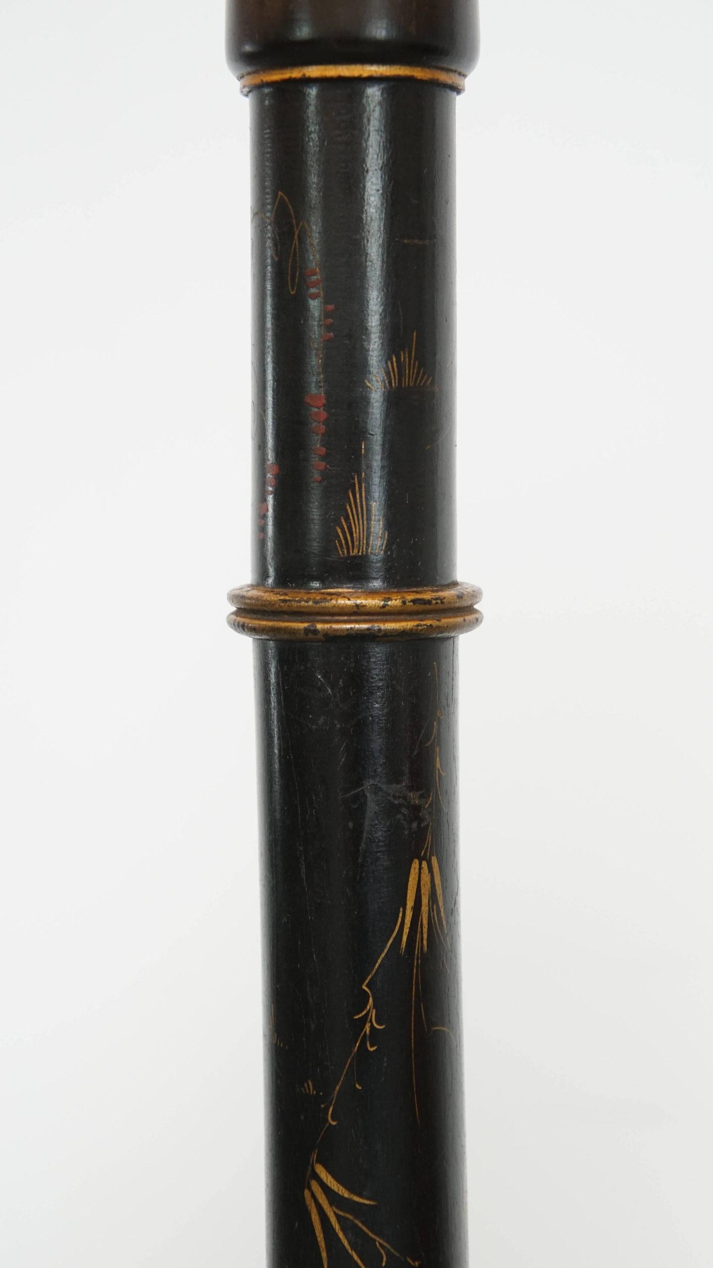 Prachtige Antieke Engelse Staande Lamp Uit Begin 1900 In Japanse Stijl Met Uniek Schilder Werk image 7