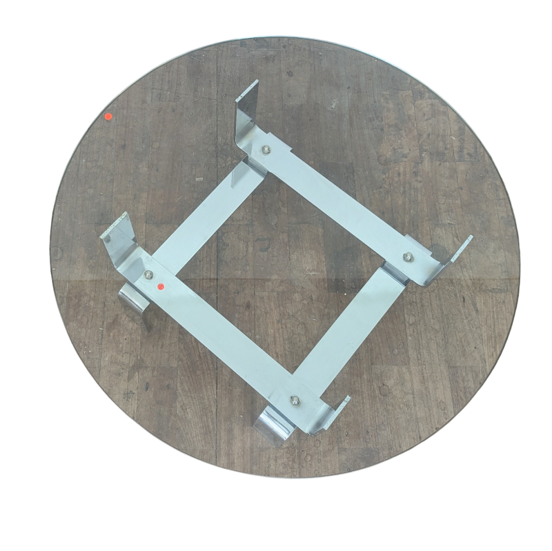Salontafel – Jaren 70 – Staal Glas -(Mf18) image 7