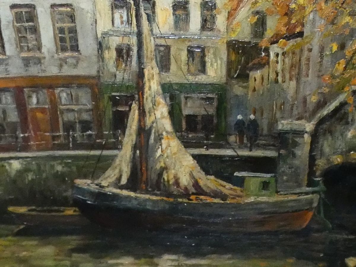 Nederlands Stadsaanzicht Johannes Karel Leurs (1865-1938) image 7