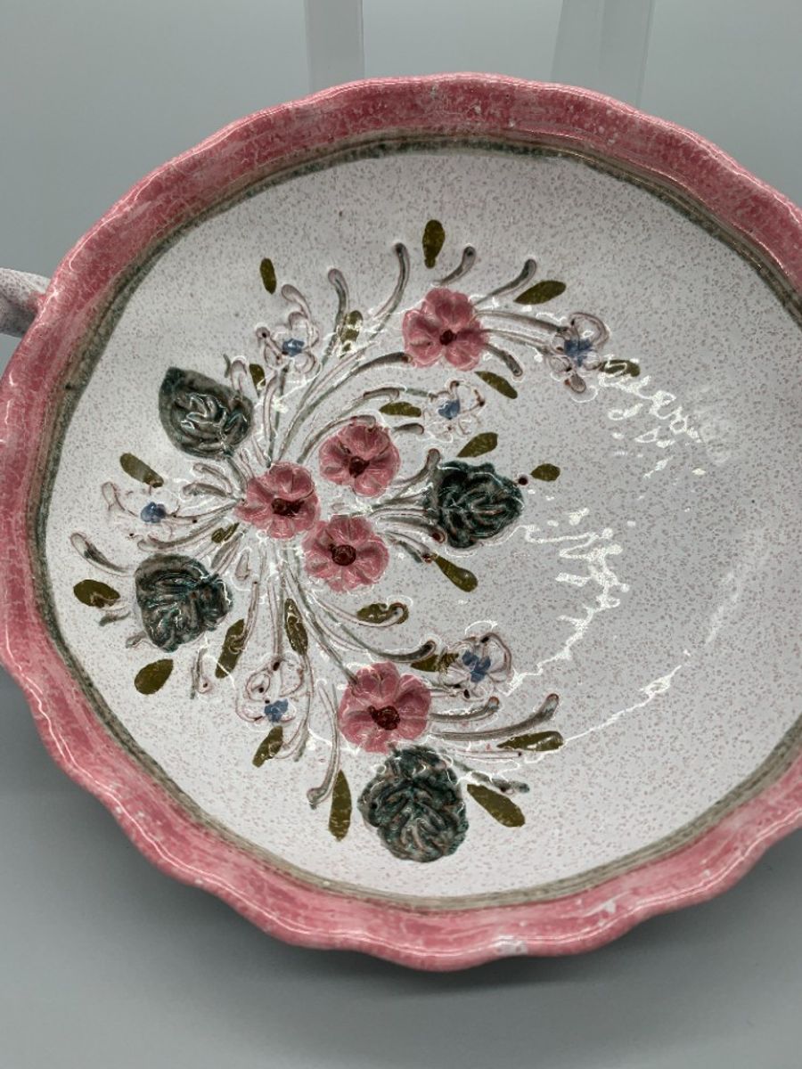 Duits Keramiek Schaaltje Roze Handarbeit image 6