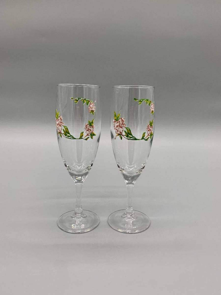 Set Vintage Champagnes Flutes Met Print image 2