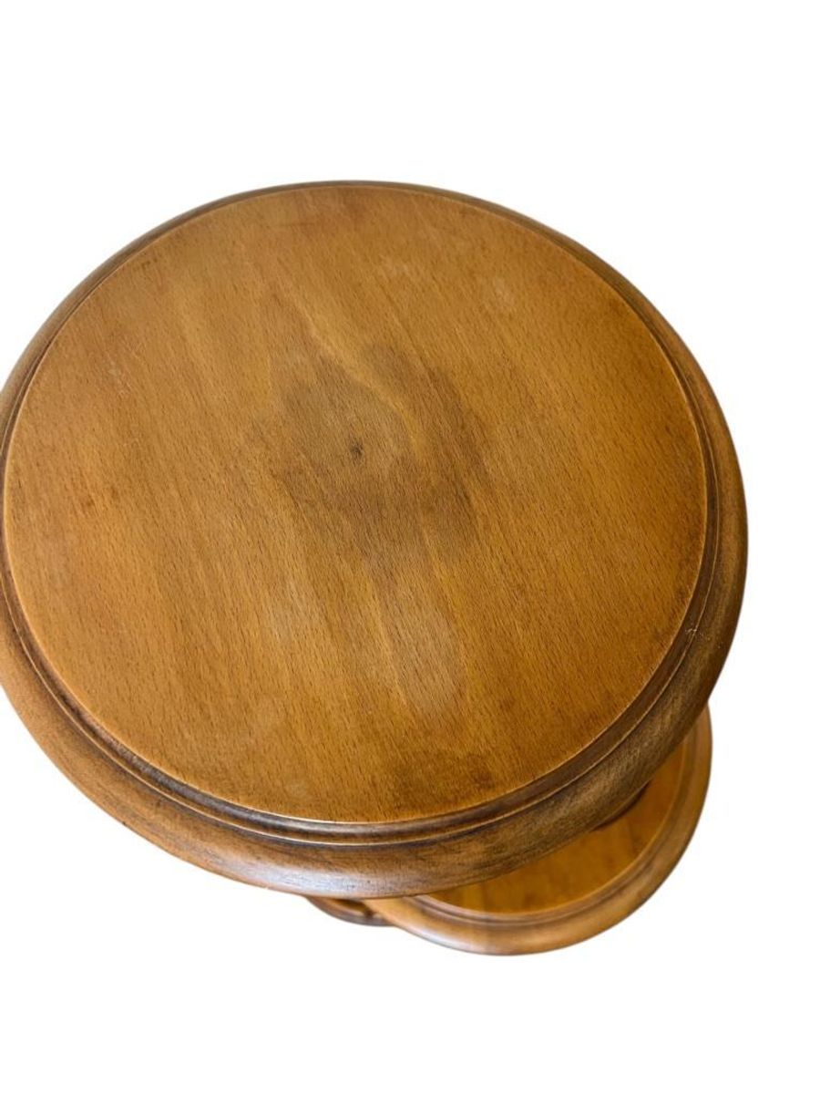 Vintage Houten Etagère Met Dubbele Plateau / Plantentafel image 8