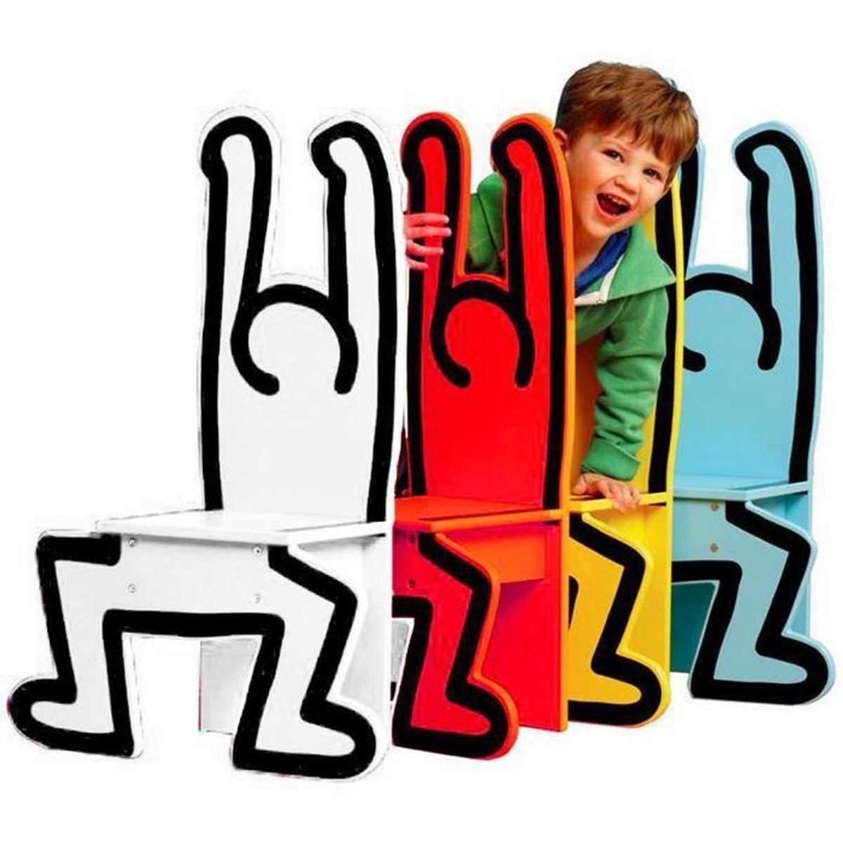 Keith Haring Kinderstoel / Decoratief Object Rood (nieuw!) image 5