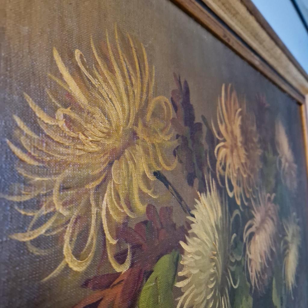 Olieverf Op Doek B Sluiter Schilderij Chrysanten Op Vaas image 6