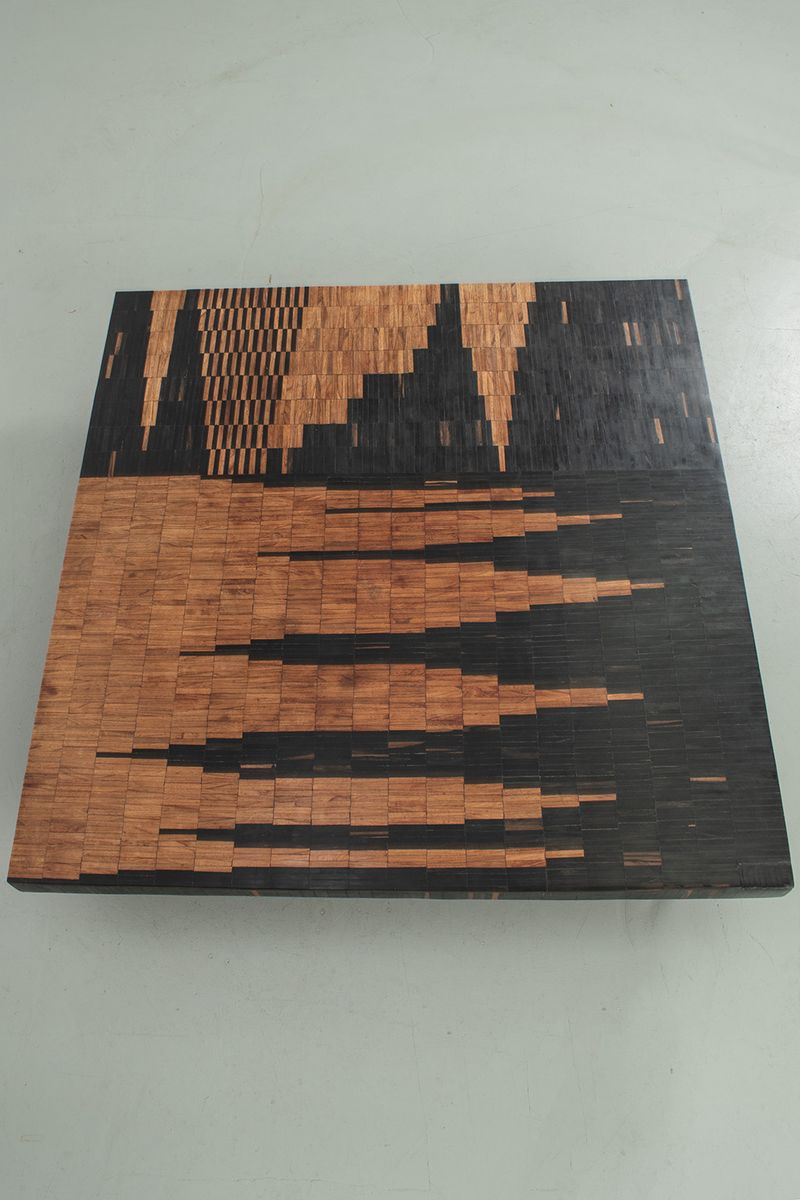 Salontafel Met Mozaïek In Hout image 8