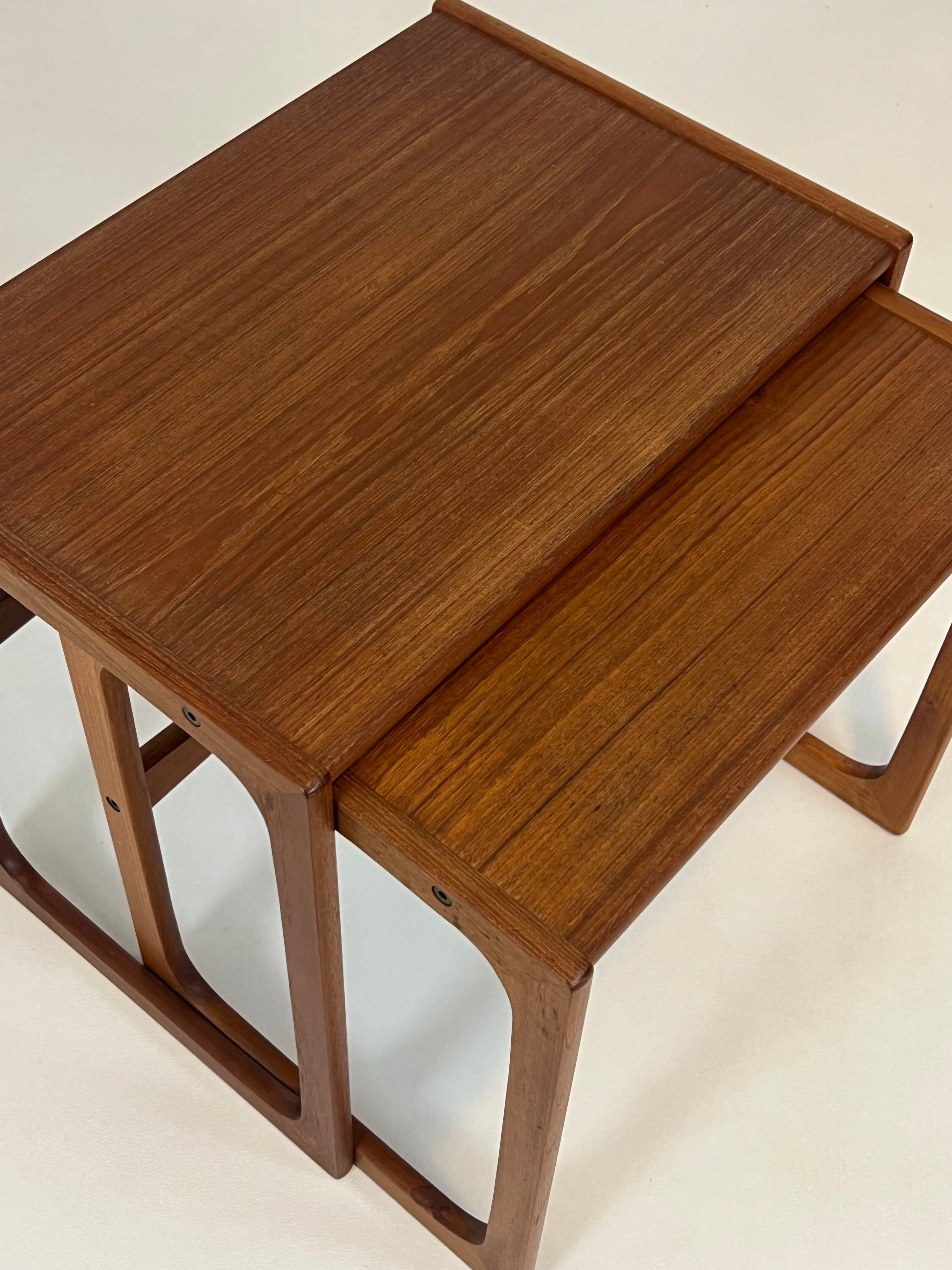 Set Of 2 Danish Teak Nesting Tables image 2
