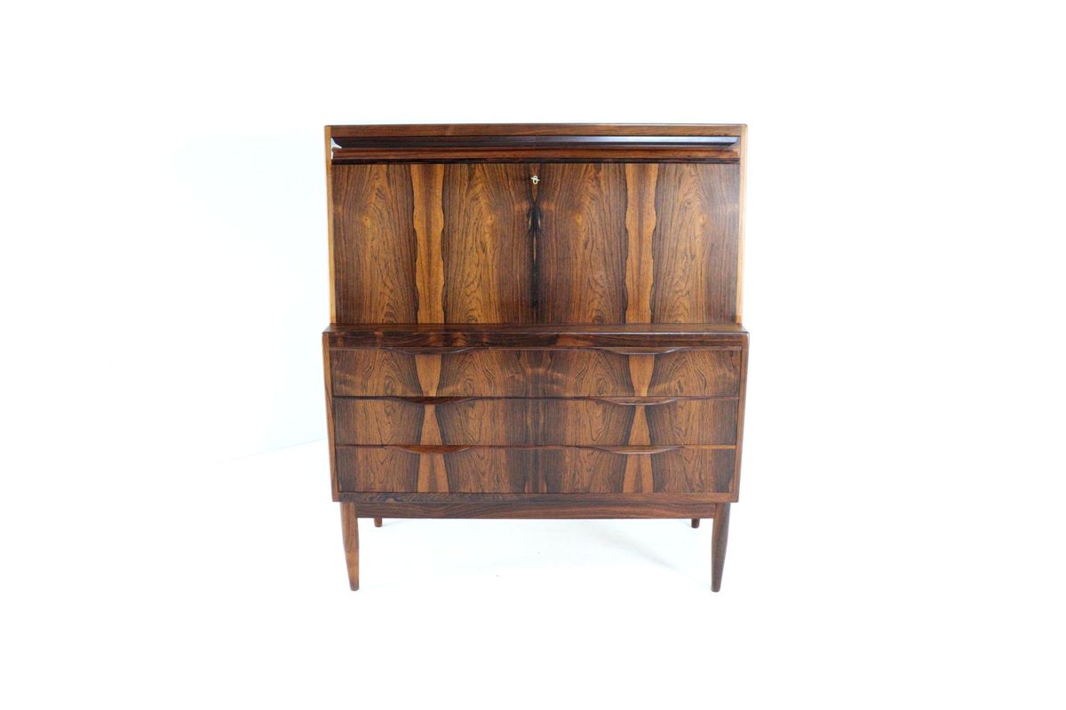 Erling Torvits Voor Klim Møbelfabrik Palissander Secretaire Bureau Kast Vintage Deens image 12